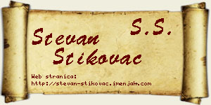 Stevan Štikovac vizit kartica